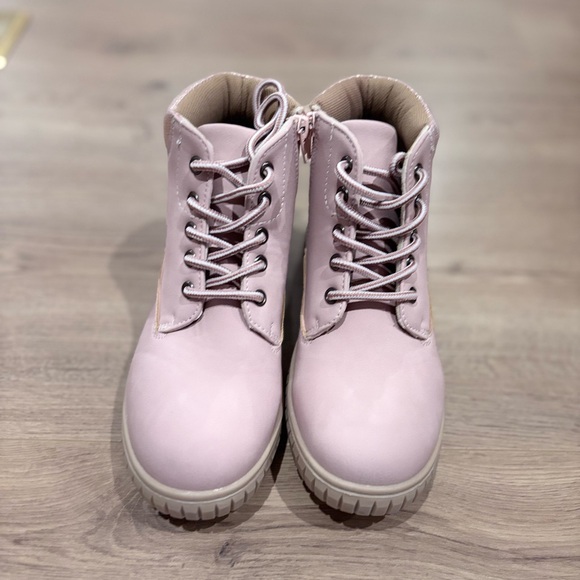 Tobfis Kids Zipper Ankle Boots Kids Sneaker Boot-Like High Top Design Pink 1 NWT - Picture 5 of 11